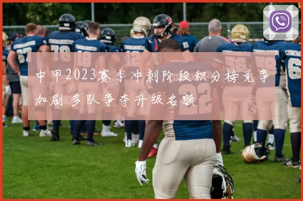 中甲2023赛季冲刺阶段积分榜竞争加剧 多队争夺升级名额